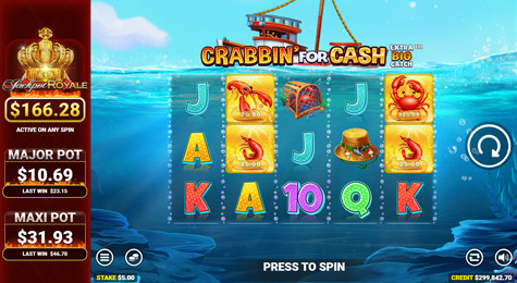 Crabbin' For Cash™ Extra Big Catch Jackpot Royale™ Screenshot