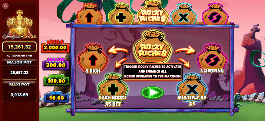 The Flintstones™ Rocky Riches Jackpot Royale™ Screenshot