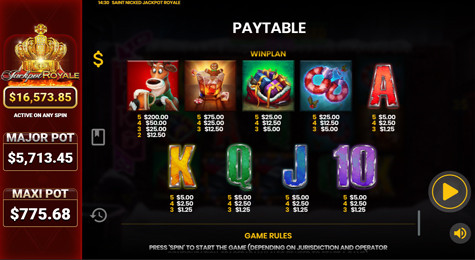 Saint Nicked™ Jackpot Royale™ Screenshot