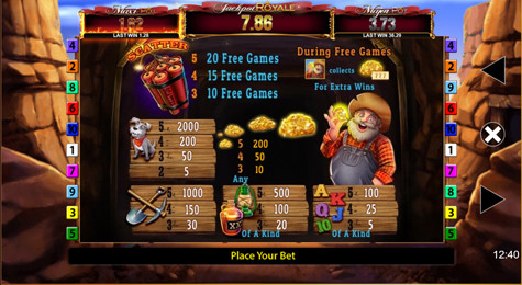 Crazy Prospector™ Jackpot Royale™ Screenshot