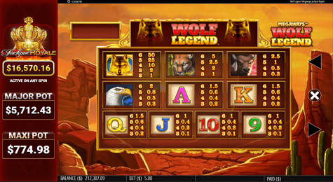 Wolf Legend™ Megaways™ Jackpot Royale™ Screenshot