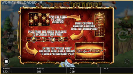 Worms Reloaded™ Jackpot Royale™ Screenshot