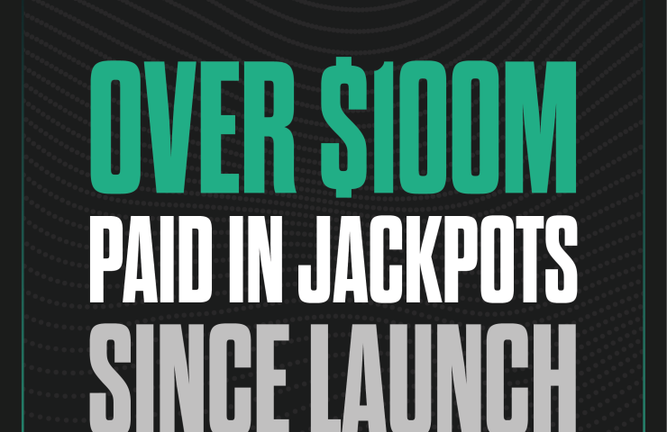 Over $100m paid in Jackpots since launch!
