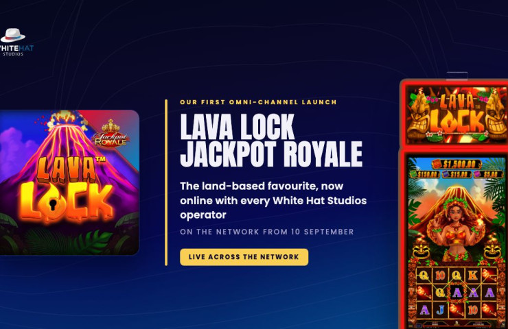 Lava Lock Jackpot Royale is now available on every White Hat Studios operator